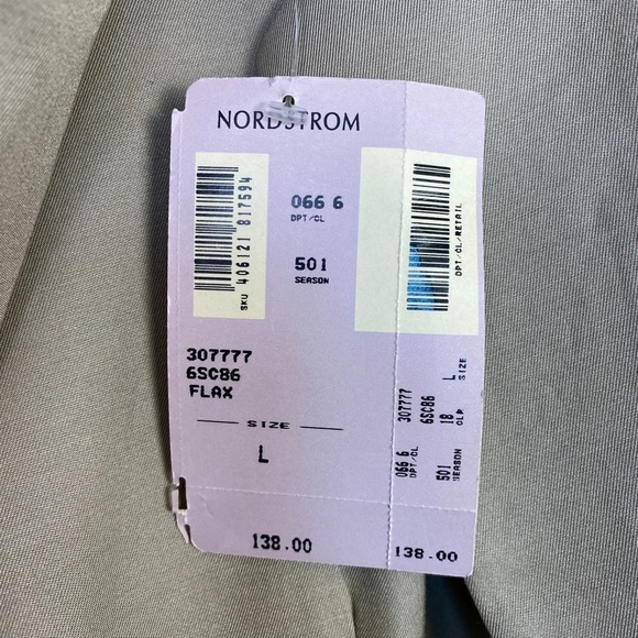 NWT Classiques Entier L SILK Flax Tan Blazer Coastal Heritage Luxe Nordstrom - Picture 5 of 13